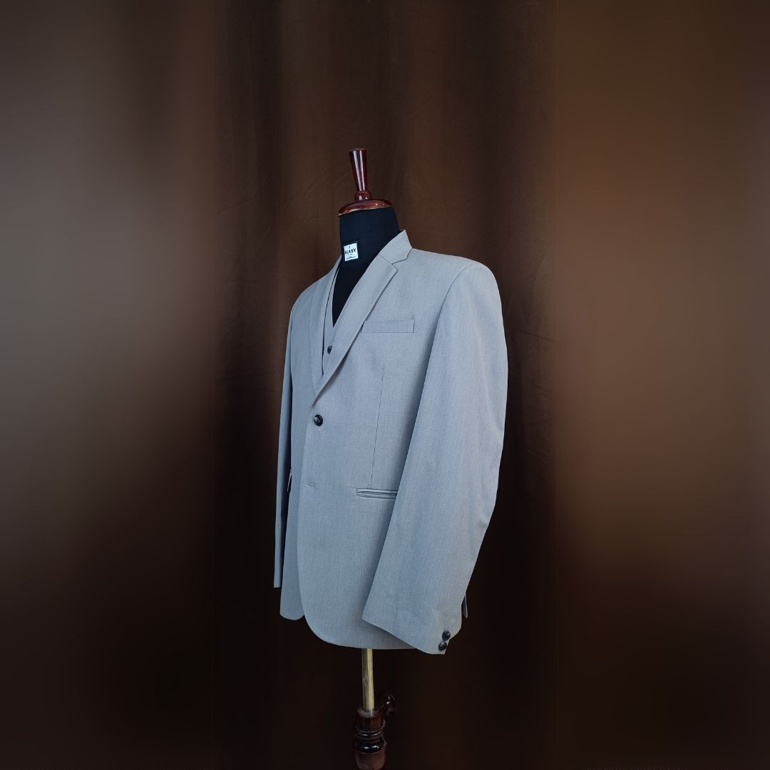 Premium Light Grey 3-Piece Suit