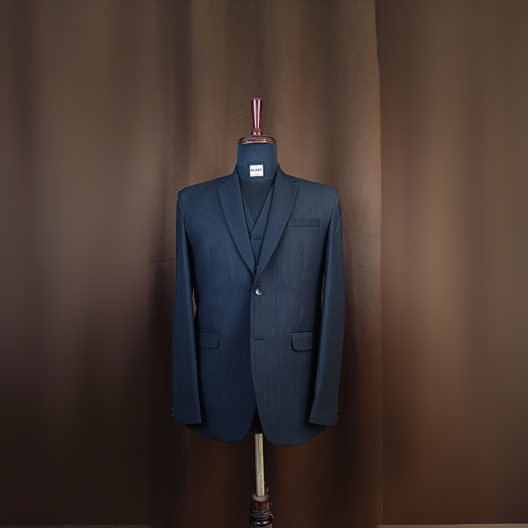 Men's Modern Fit Pinstripe 3-Piece Suit