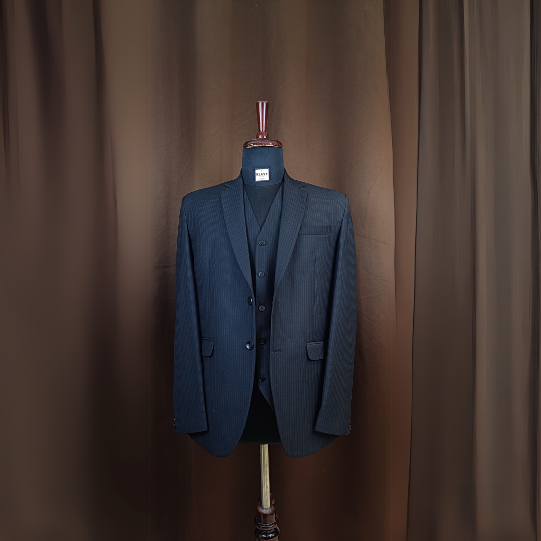 Men's Modern Fit Pinstripe 3-Piece Suit