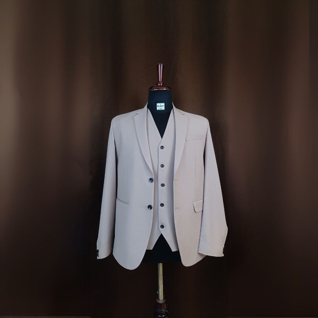 The Classic Beige Three-Piece Suit