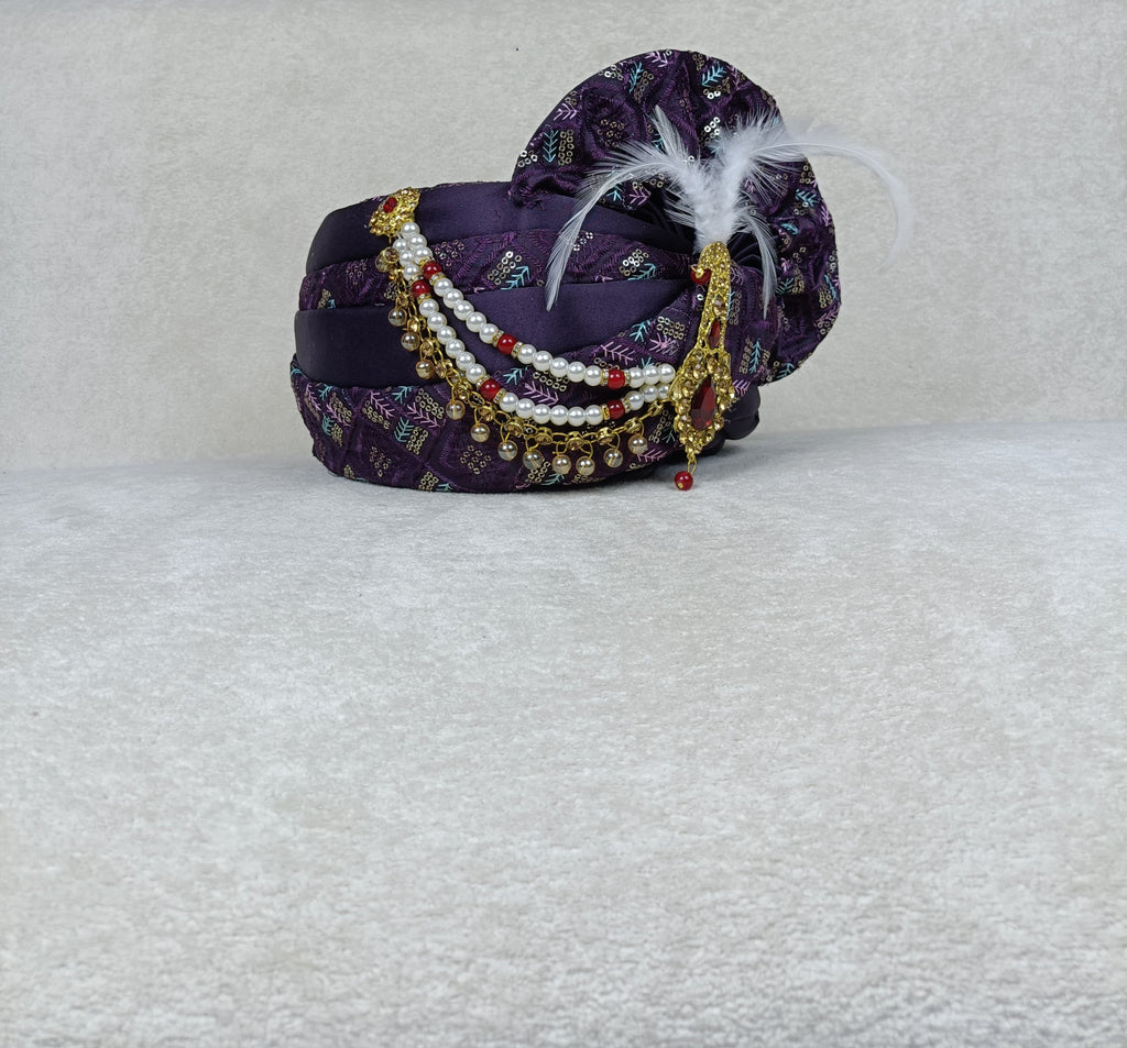 The Royal Purple Safa & Chunni Set
