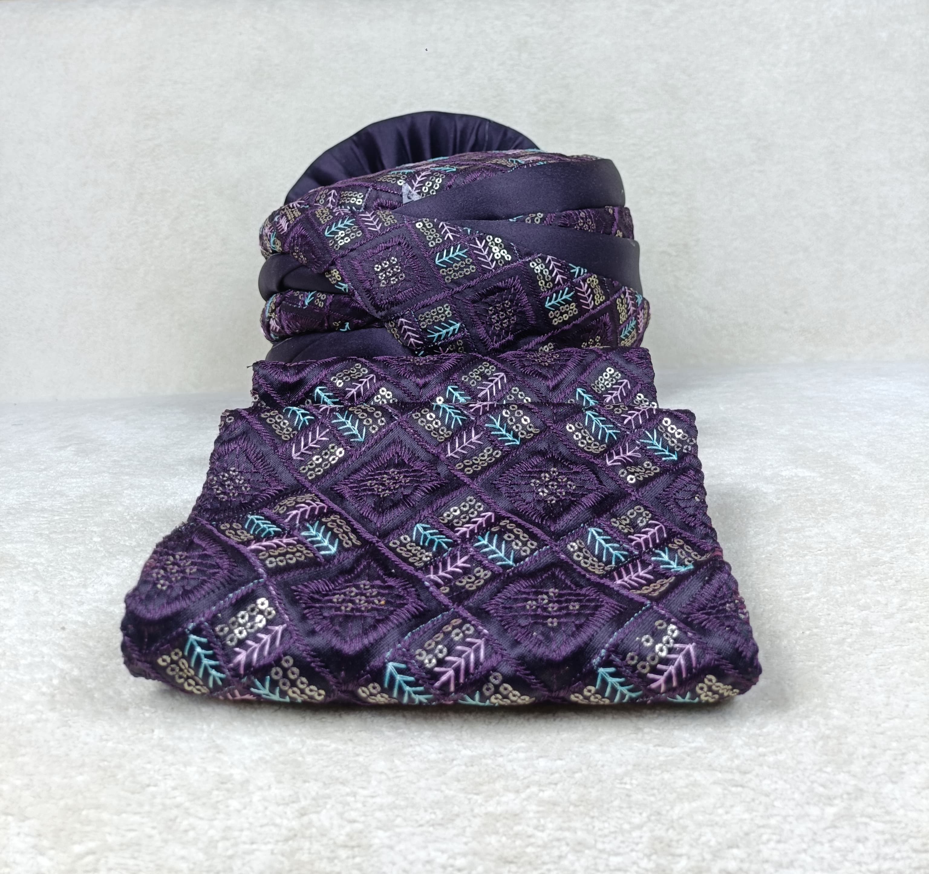 The Royal Purple Safa & Chunni Set
