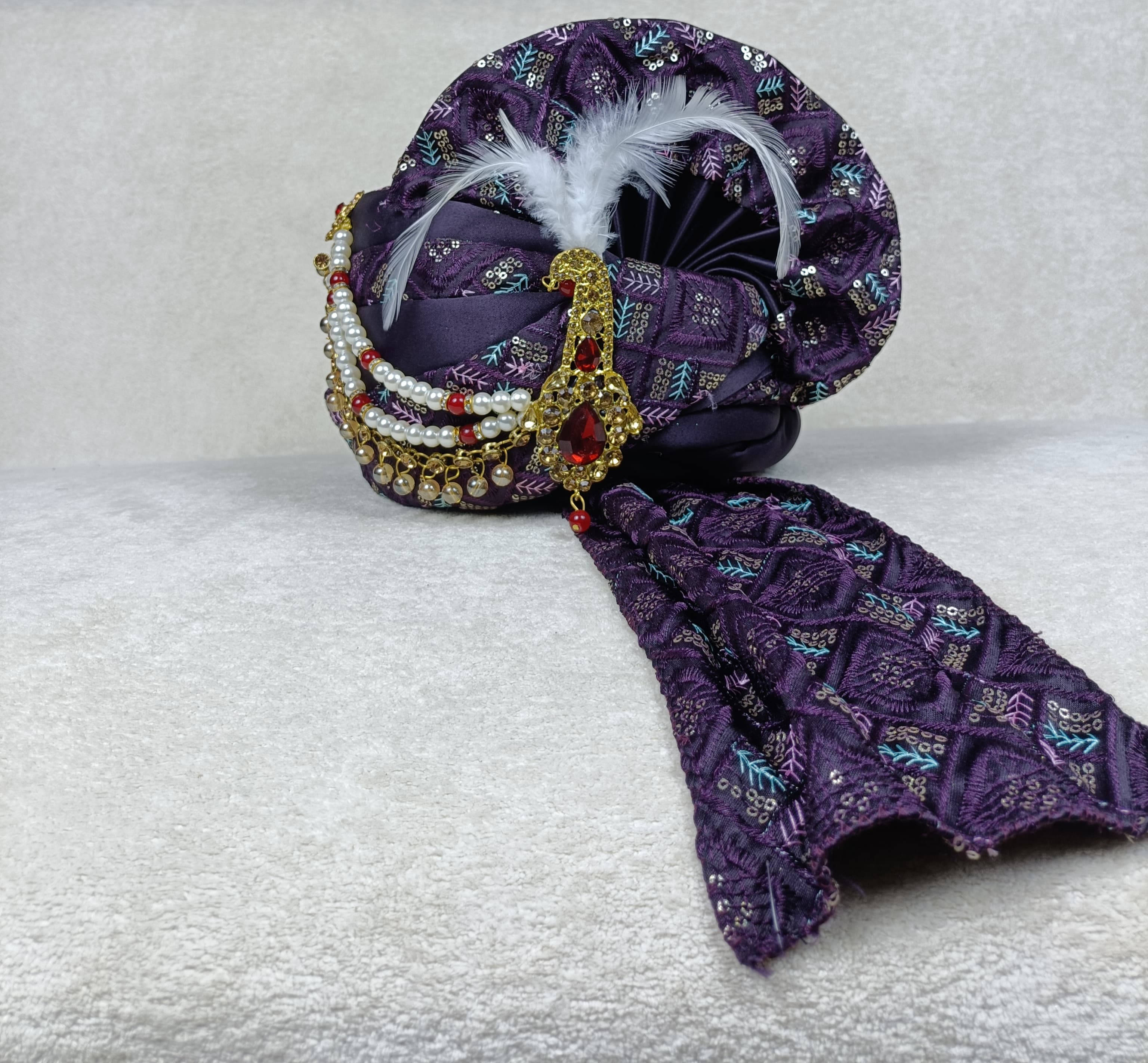 The Royal Purple Safa & Chunni Set