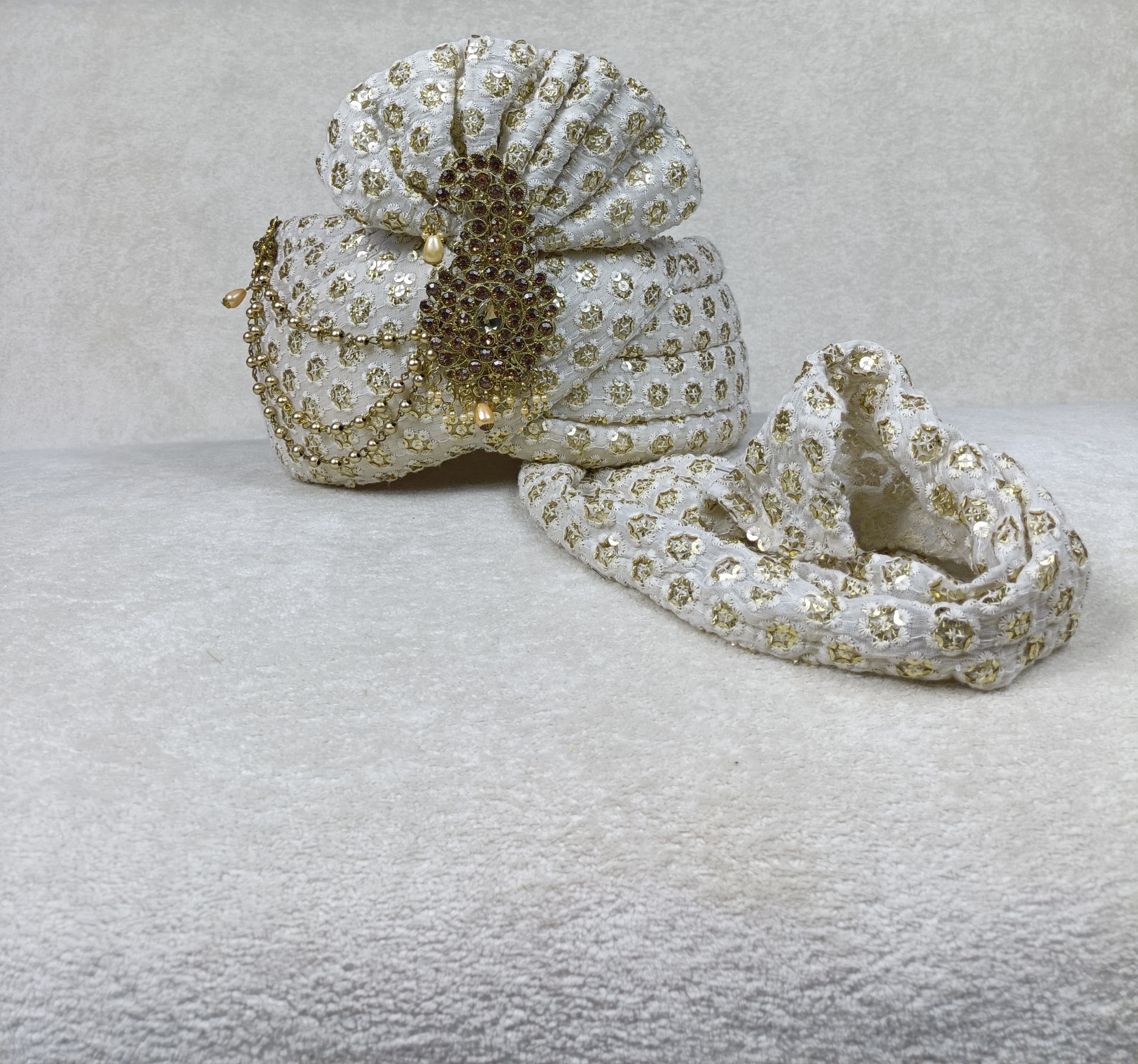 The Gold-Sequin Safa