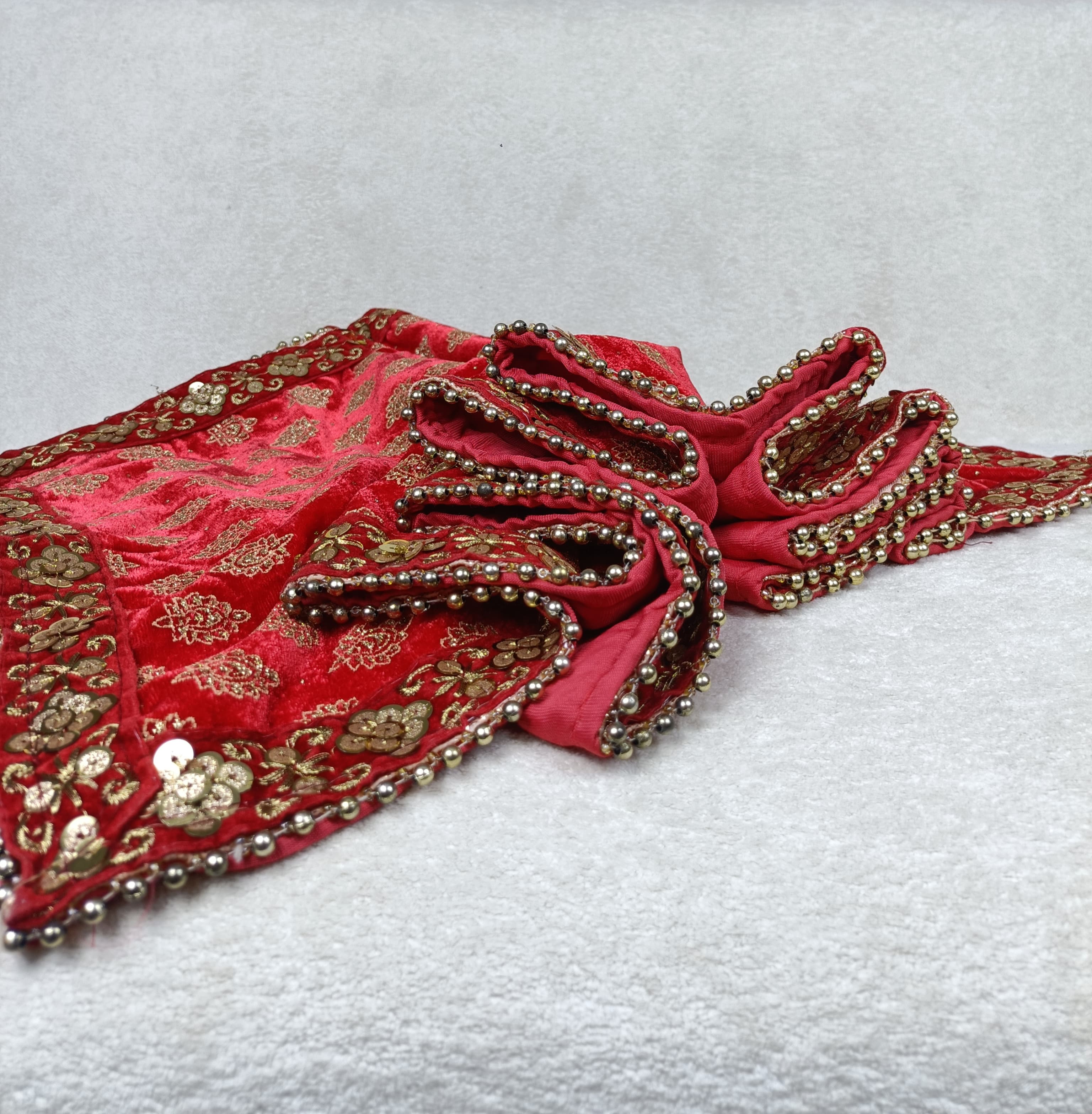 Rajwadi Red Safa & Chunni Set