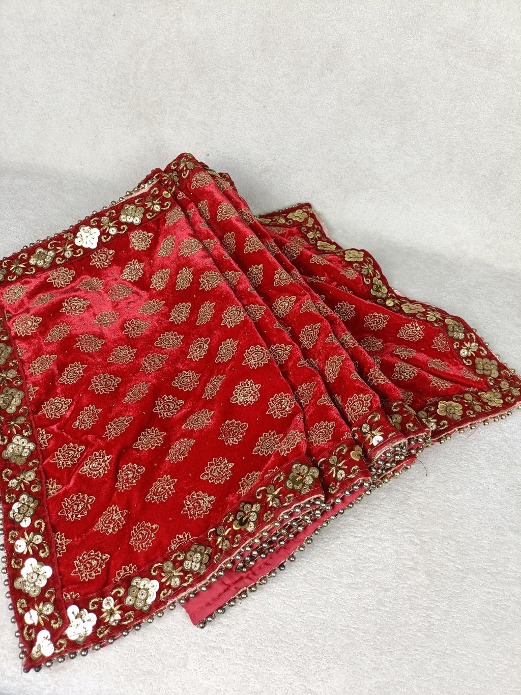 Rajwadi Red Safa & Chunni Set