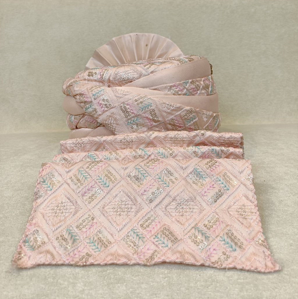 Shahi Blush Safa & Chunni Set