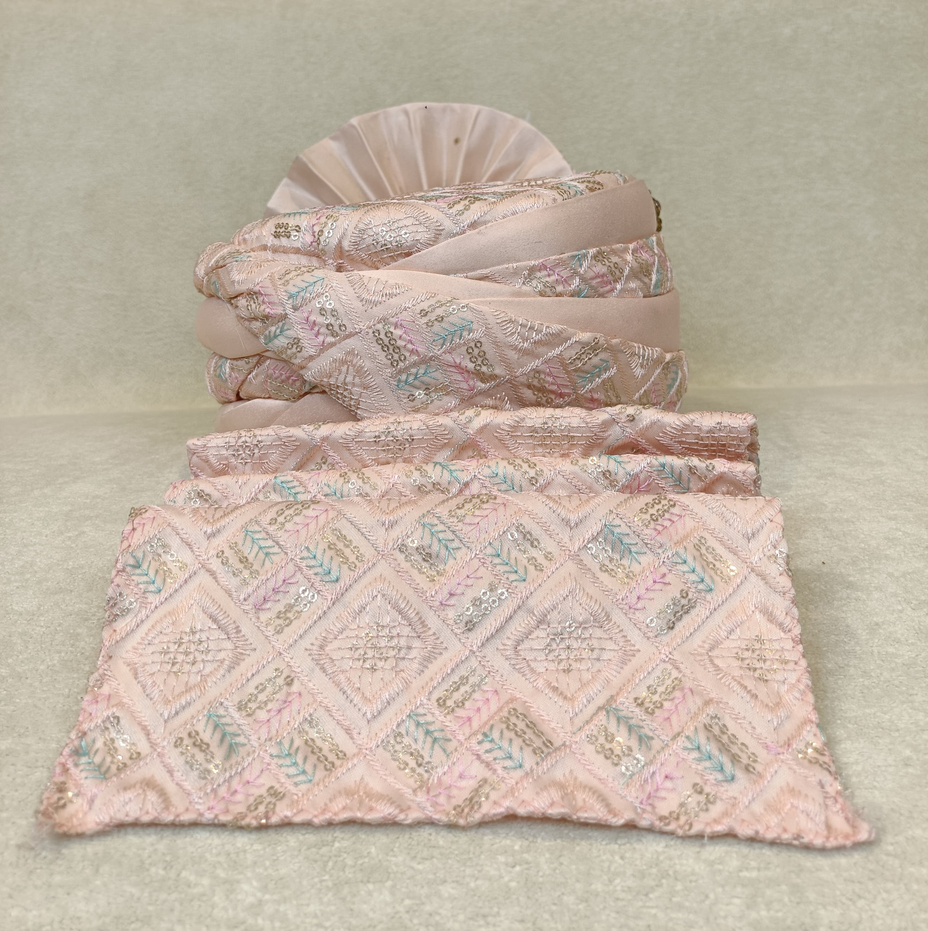 Shahi Blush Safa & Chunni Set