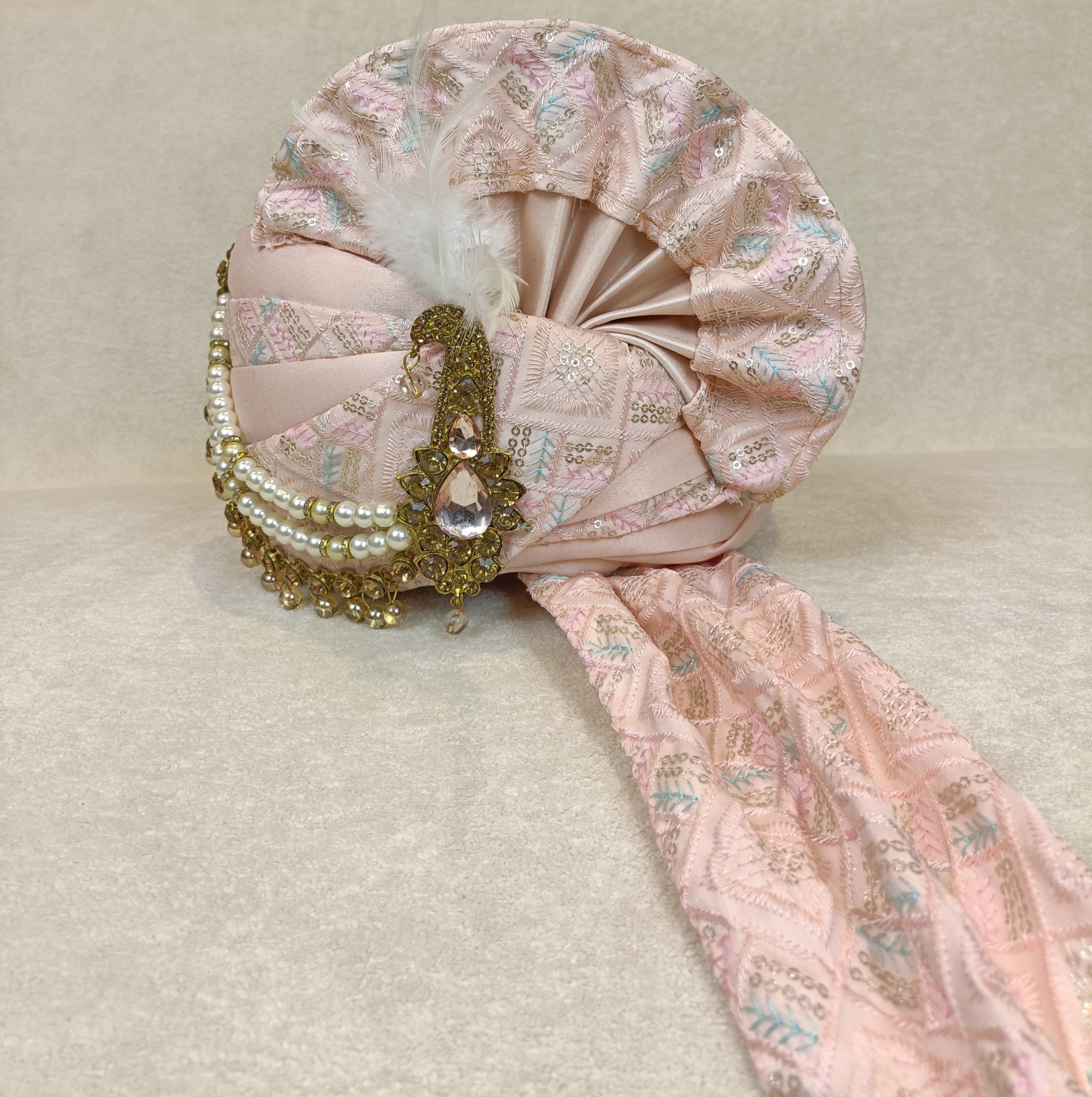 Shahi Blush Safa & Chunni Set