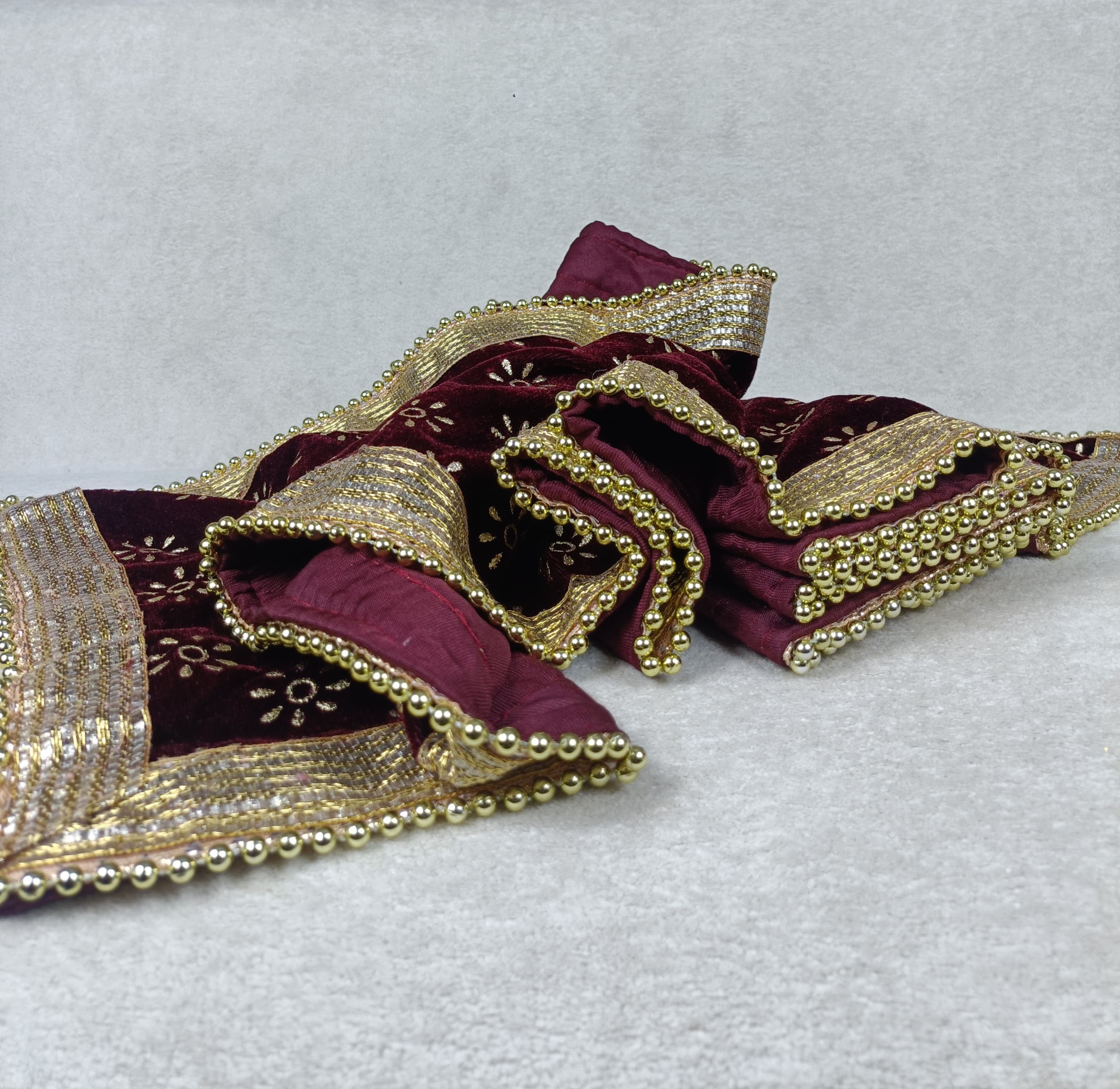 Maroon Majesty Safa & Chunni Set
