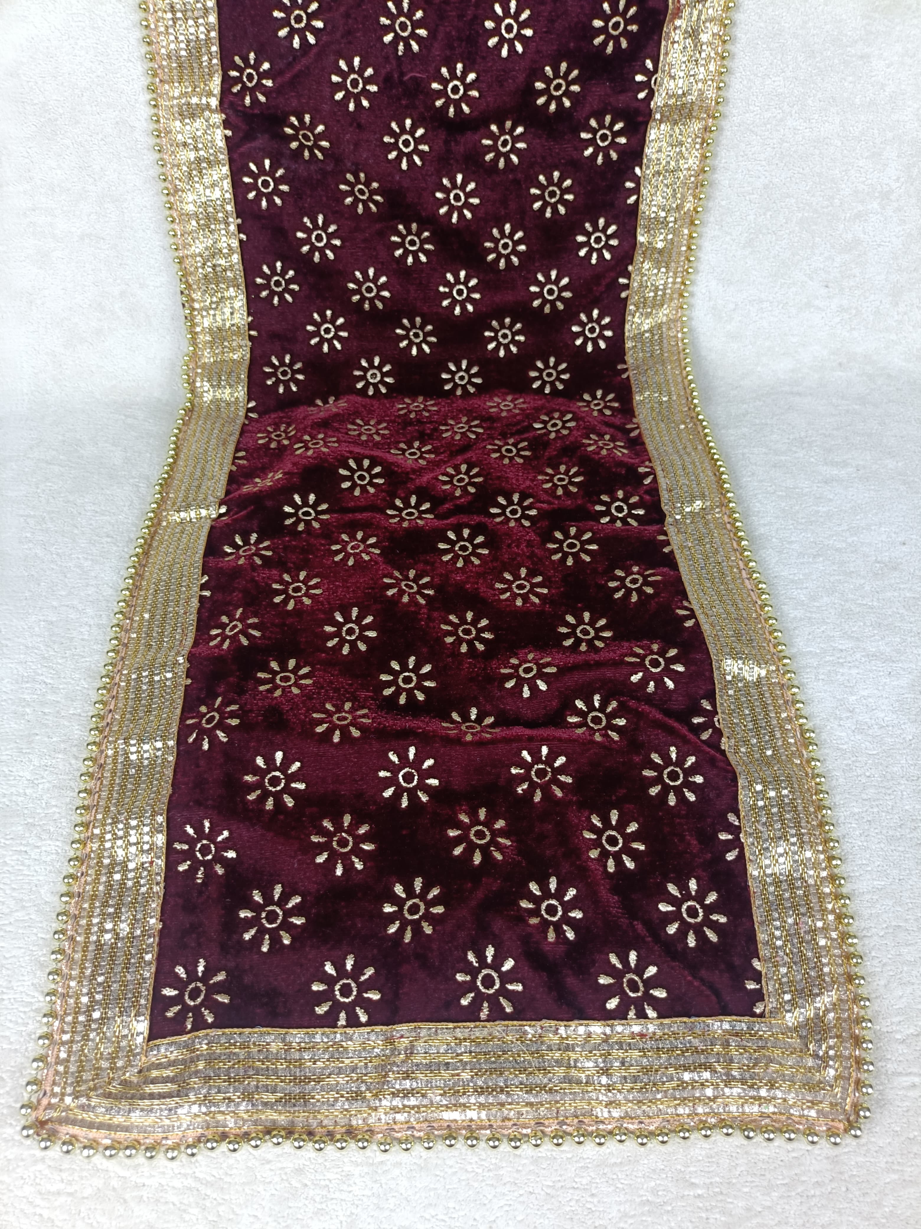 Maroon Majesty Safa & Chunni Set
