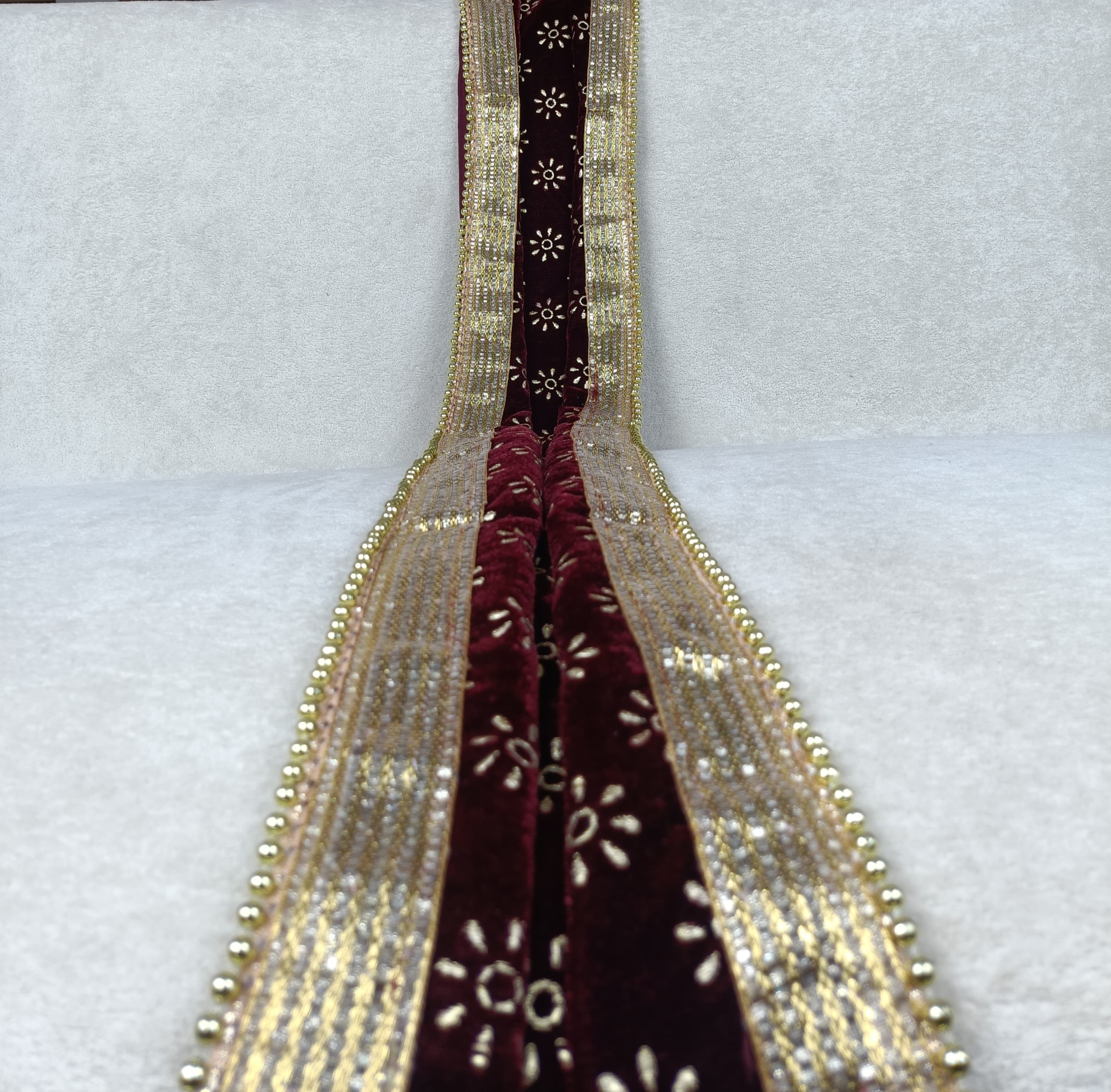 Maroon Majesty Safa & Chunni Set