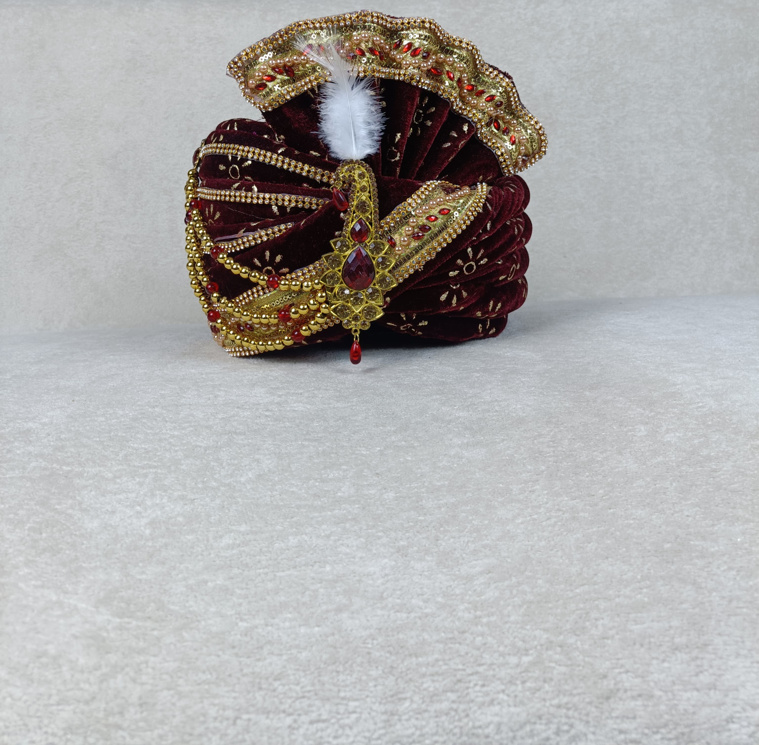 Maroon Majesty Safa & Chunni Set