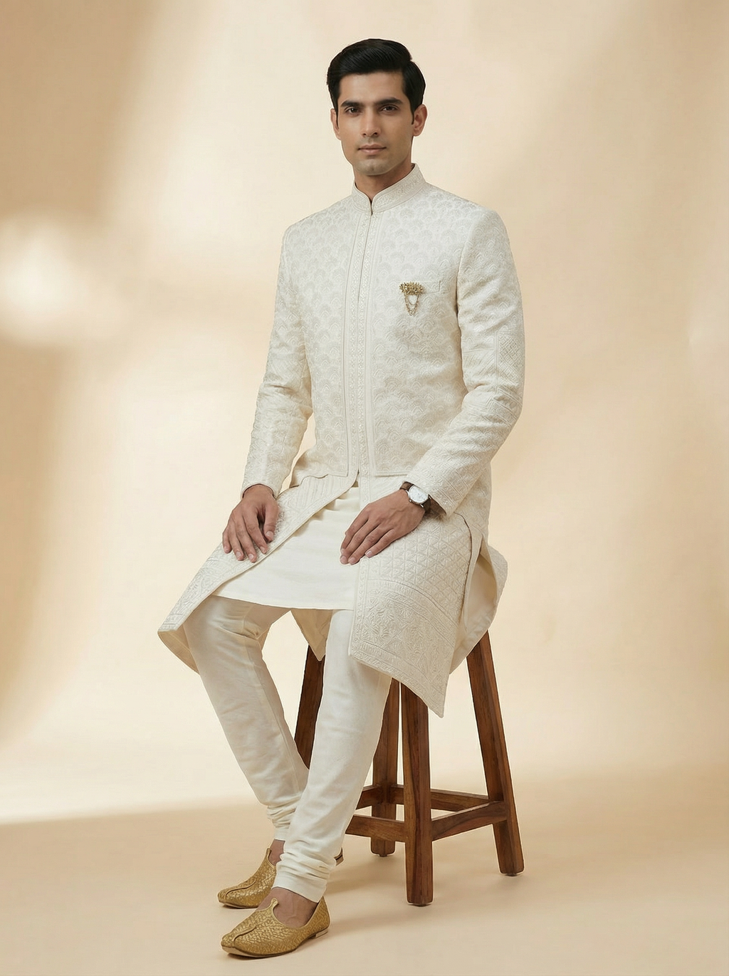 Ivory Crown Sherwani