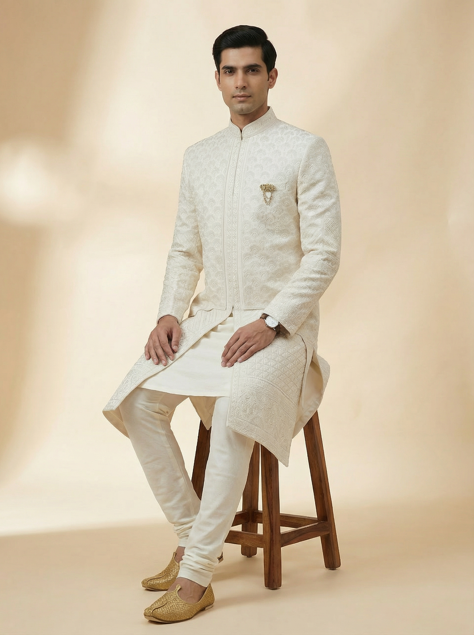 Ivory Crown Sherwani