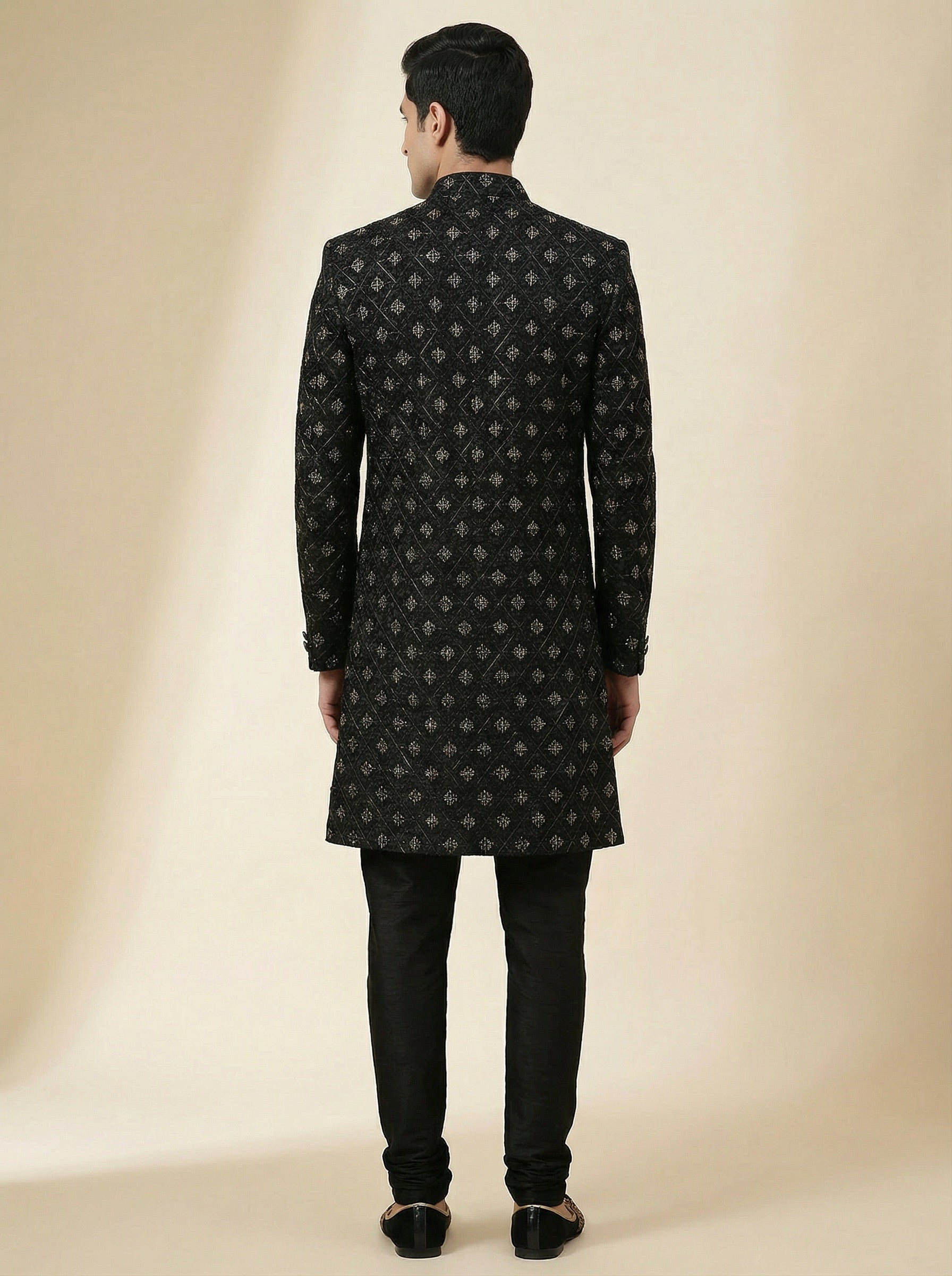 Black Royal Grid Indo-Wester