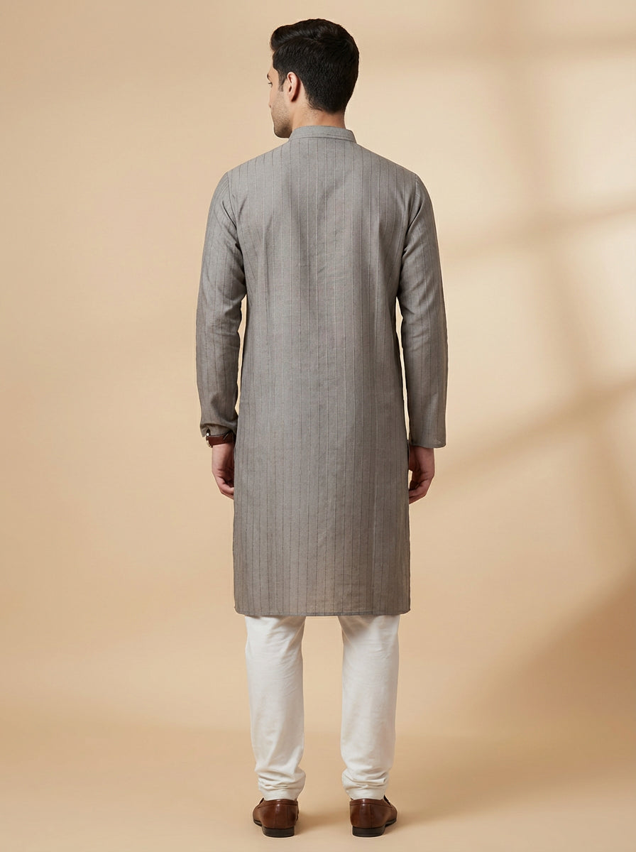 Smoke Grey Contemporary Kurta