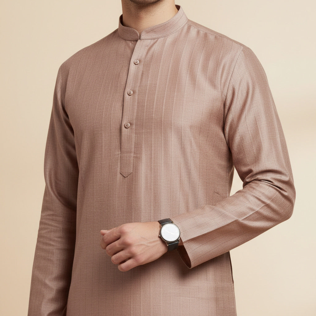 Warm Taupe Elegant Kurta