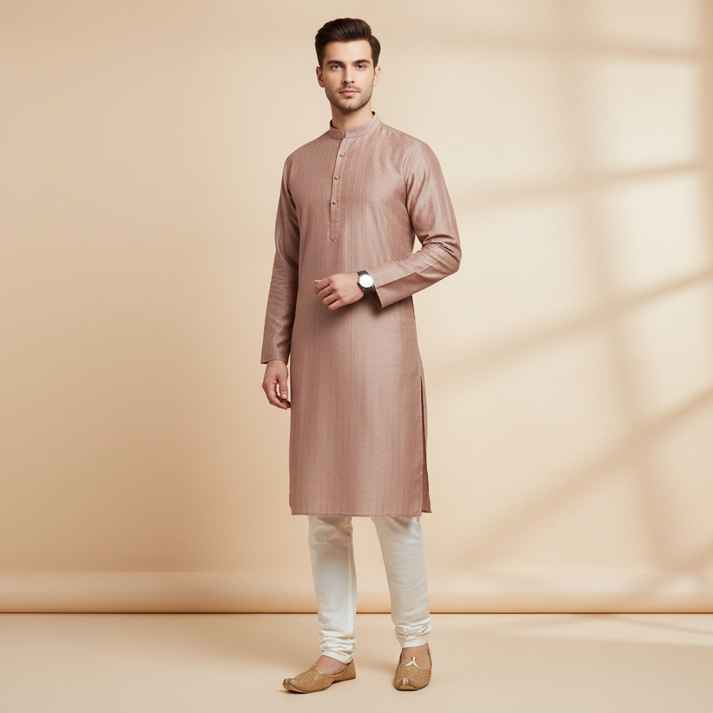 Warm Taupe Elegant Kurta