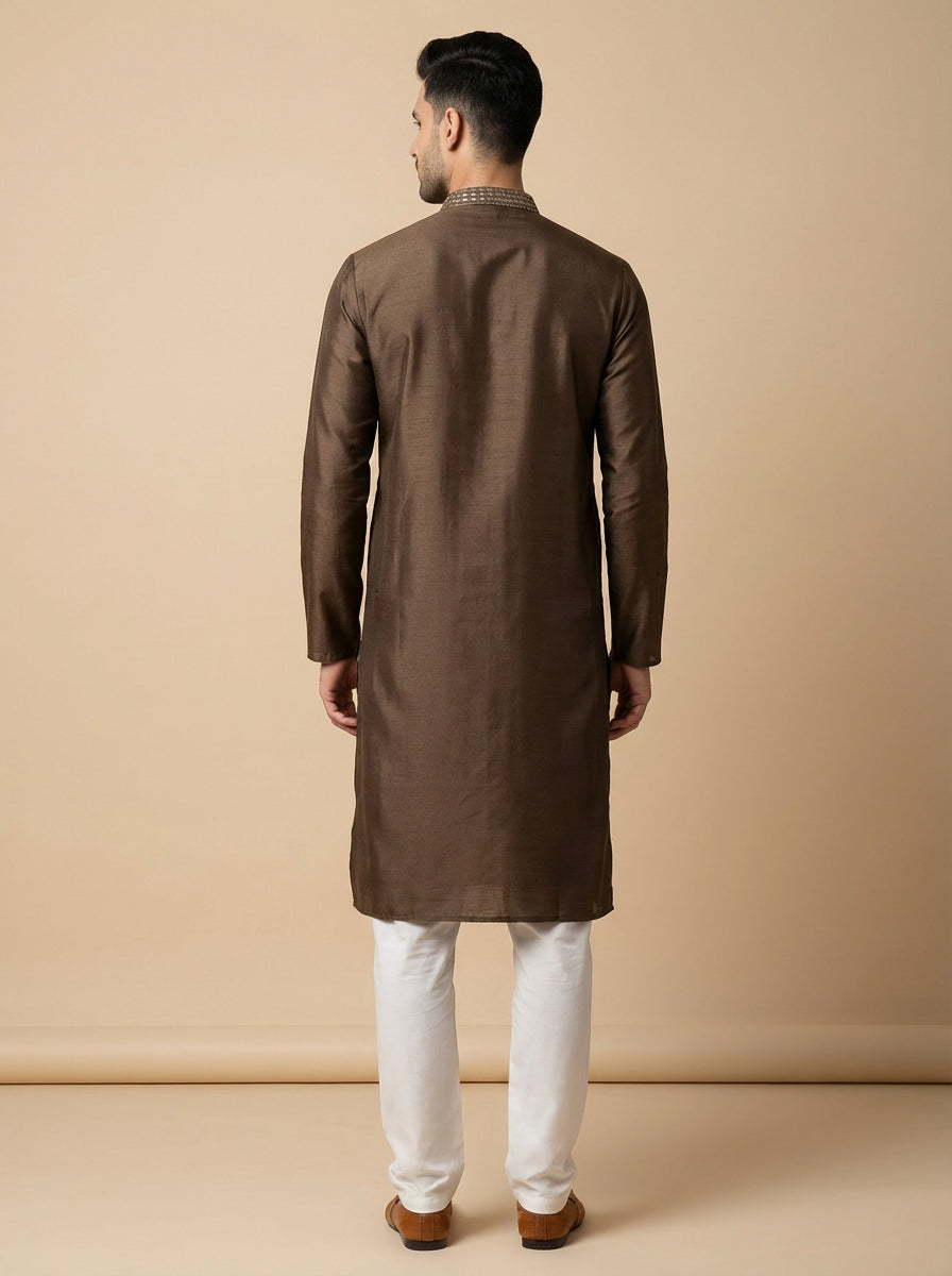 Classic Chocolate Brown Kurta