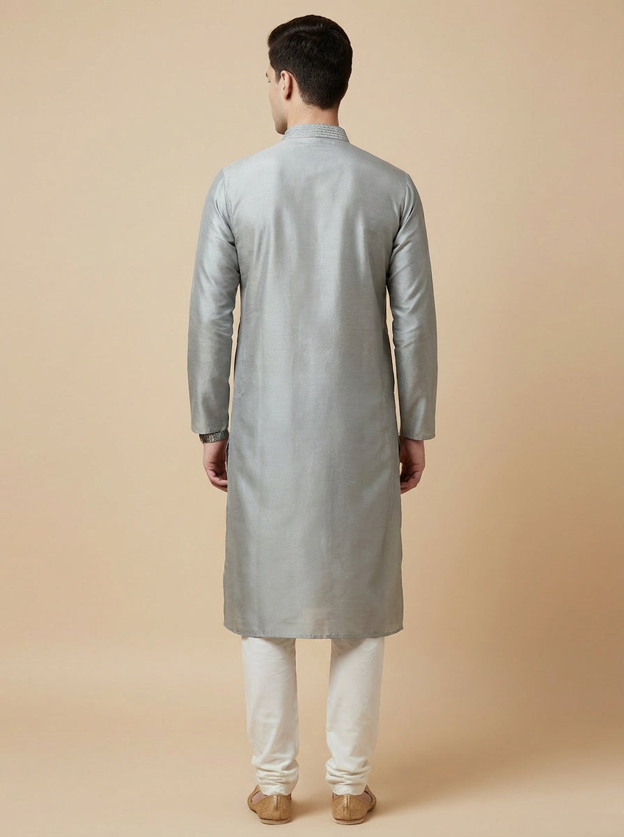 Silver Grey Luxe Kurta