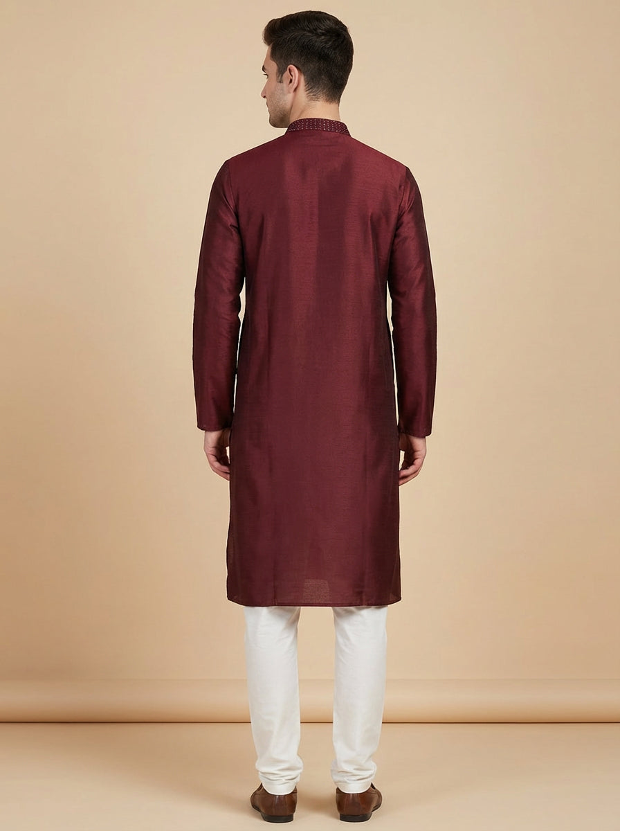 Deep Wine Classic Kurta