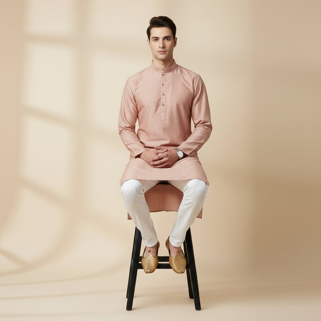 Soft Peach Signature Kurta