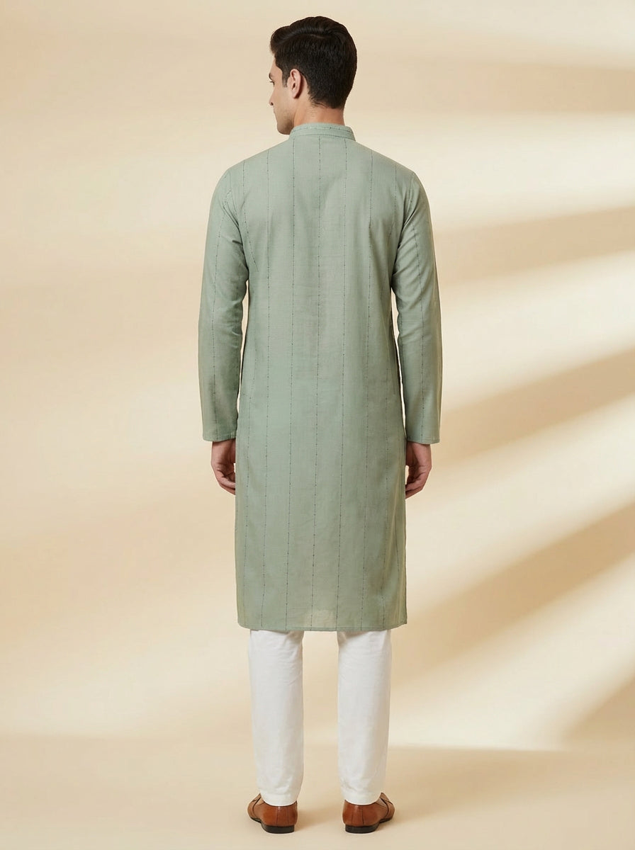 Sage Green Minimal Kurta