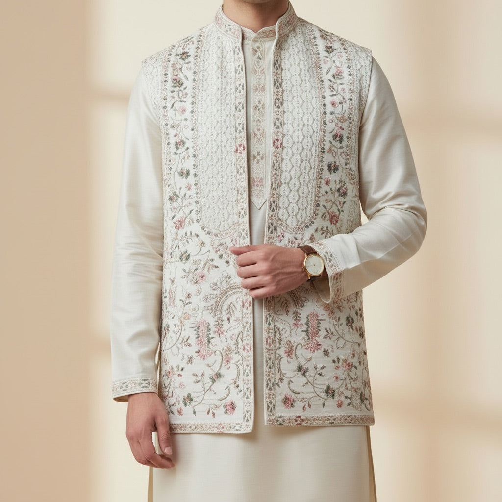 Ivory Garden Heritage Kurta Koti Set