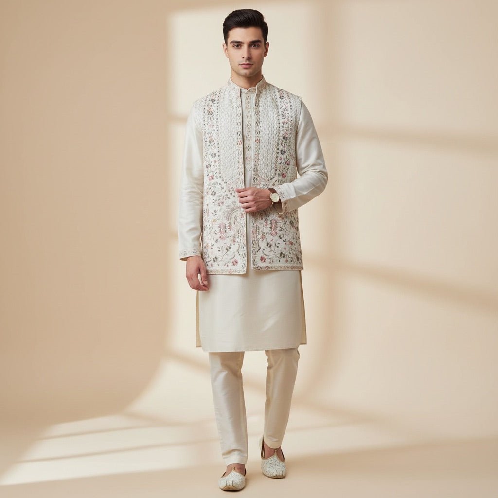 Ivory Garden Heritage Kurta Koti Set