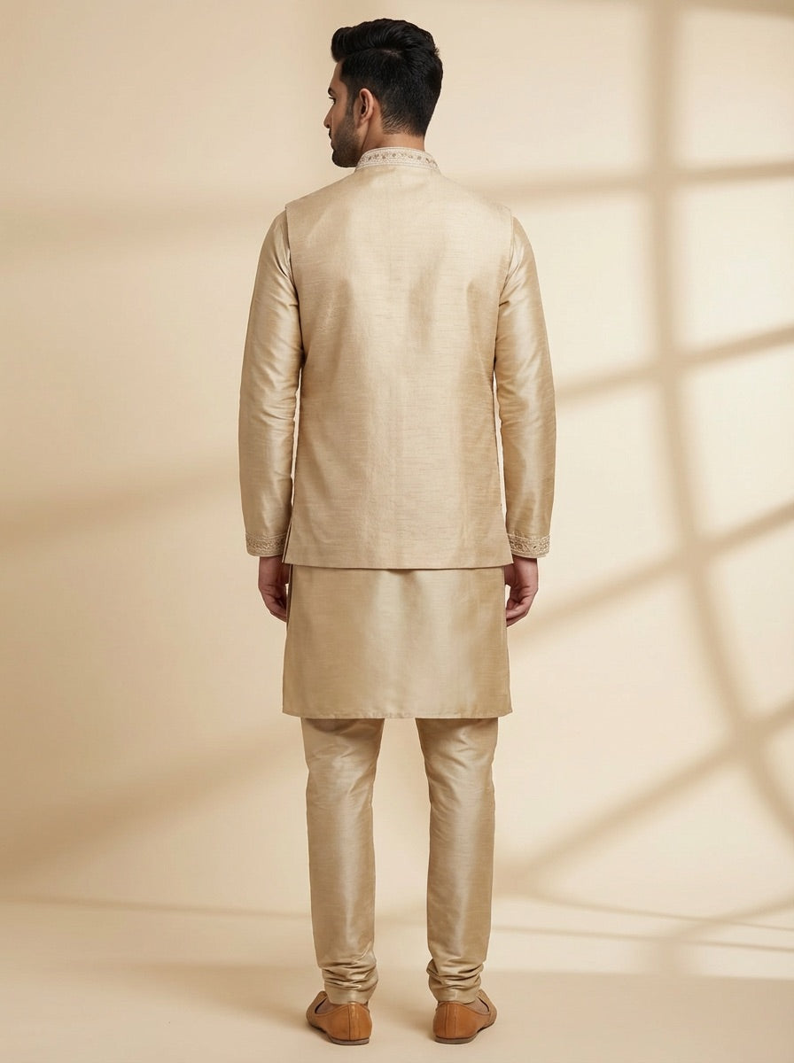 Signature Ivory Royal Kurta Koti Set