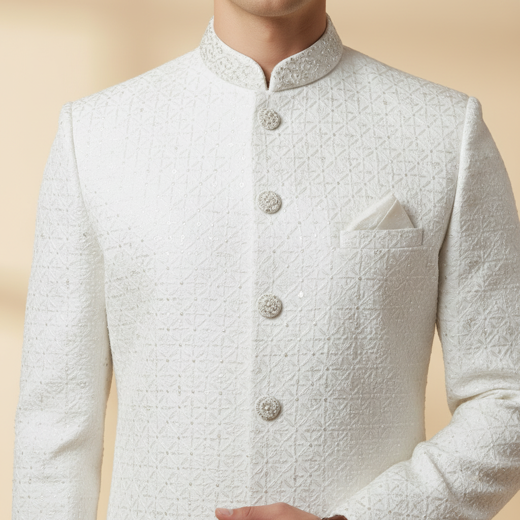 Royal Cream Heritage Sherwani Set