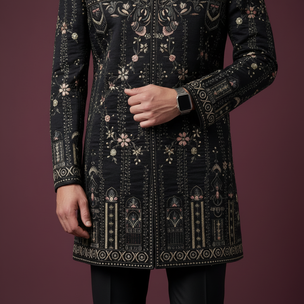 Badshah Noir Indo-Western Set